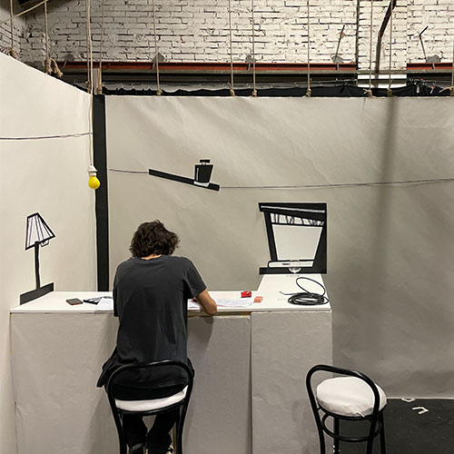 Set for Short Movie Sheriff Silly Monkeys production